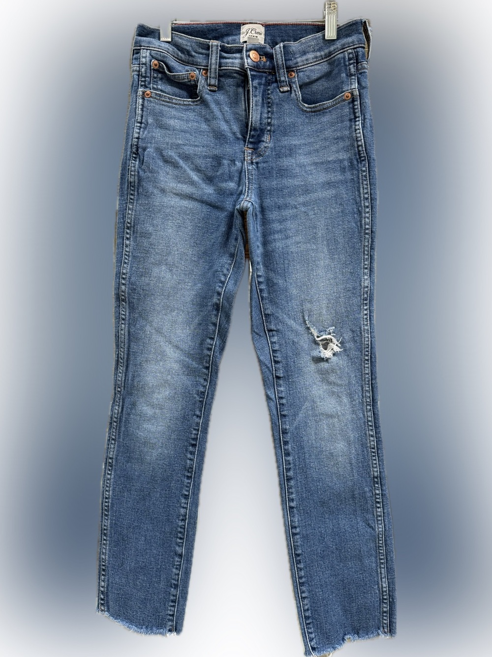 J. Crew Women's Slim Distressed Blue Skinny Jeans